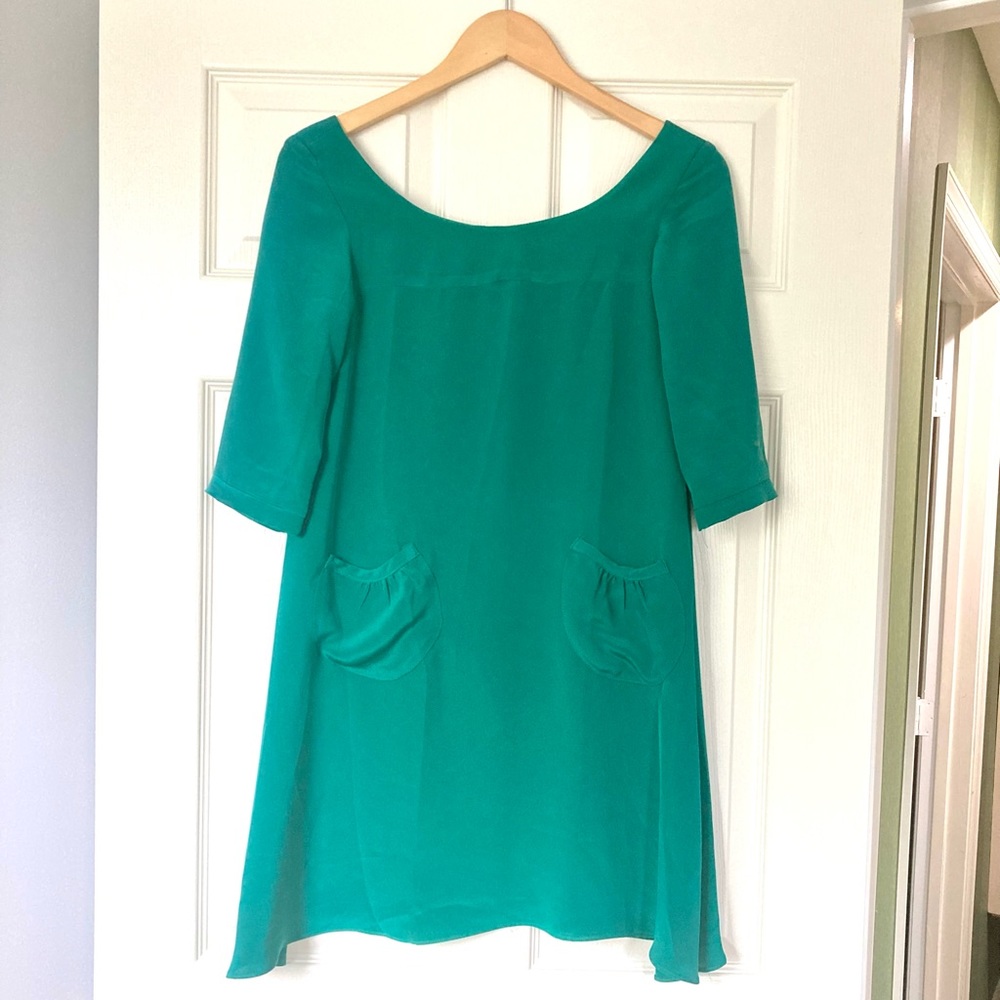 Fluet Silk Green Dress